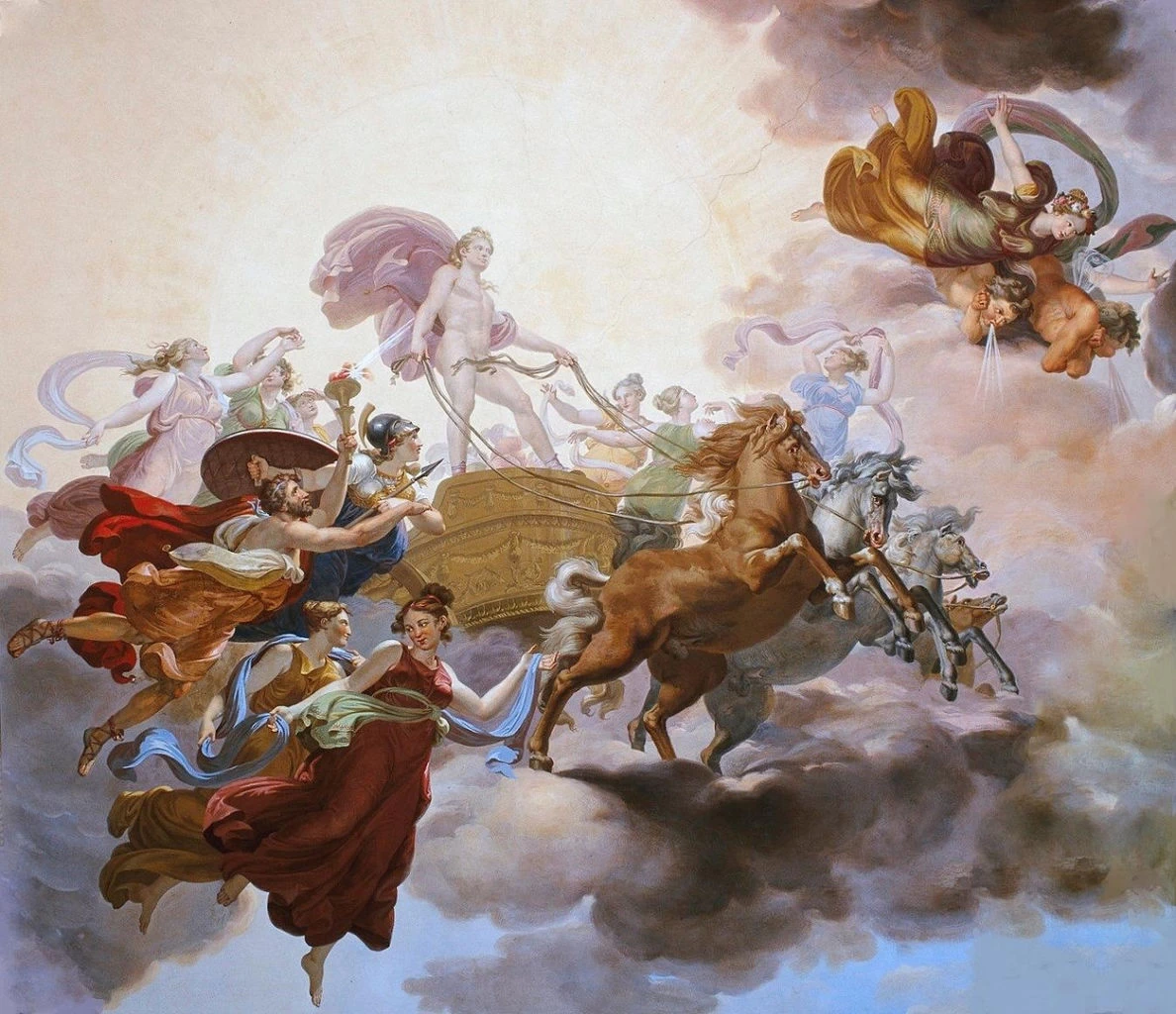 Prometeo ruba il fuoco dal carro solare di Apollo, 1814 - Sala di Prometeo, Palazzo Pitti, Firenze